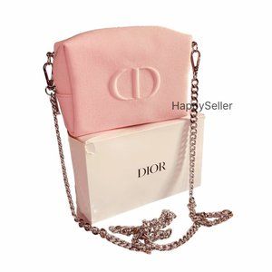 Dior Crossbody Bag Pouch Purse Pocketbook Chain Strap DIOR Designer Logo New